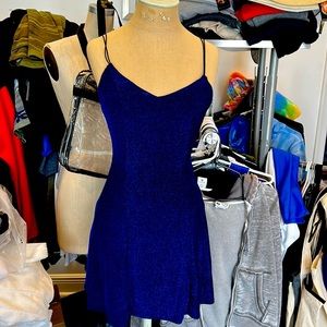 Shimmery glitter blue lulus dress small